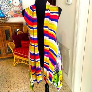 Anthropologie ADORE Lightweight Colorful Knit Topper Vest! Like new!